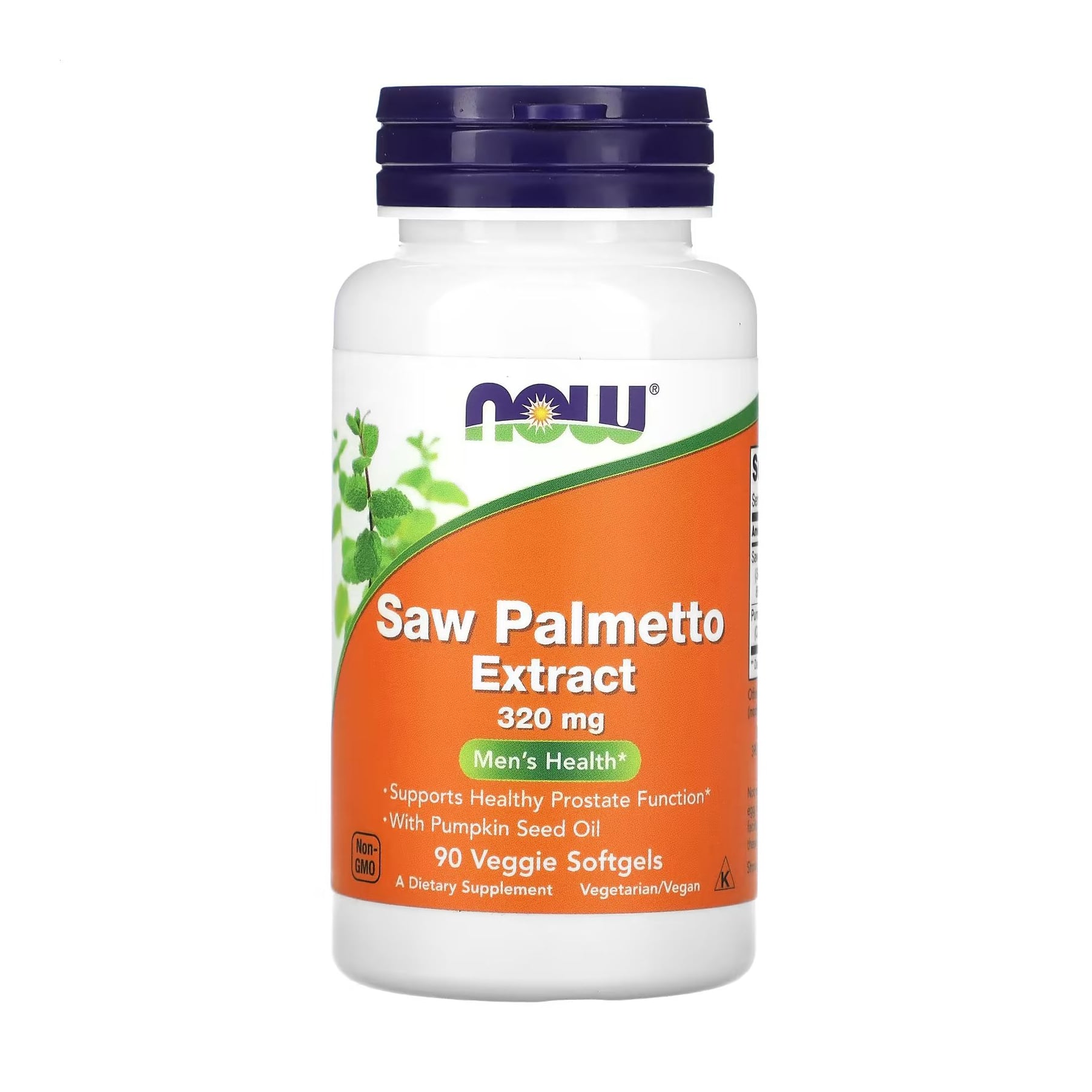 Екстракт пальмового дерева для чоловіків NOW foods Saw Palmetto Extract 320 мг, 90 капсул